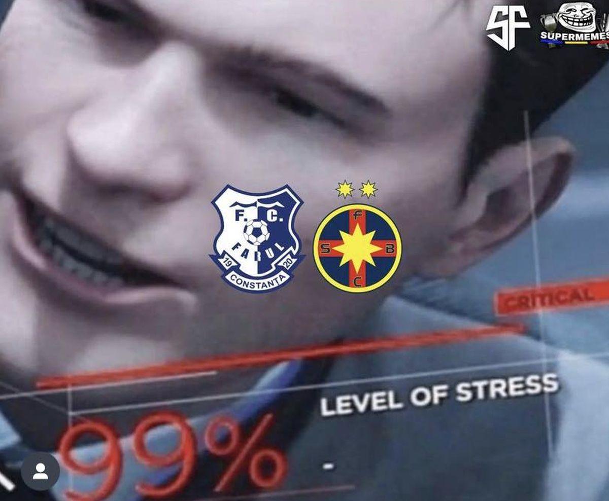 Cele mai tari glume după Farul - FCSB 3-2: val de ironii la adresa roș-albaștrilor