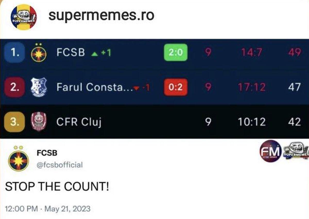 Gata, s-a făcut fuziunea :) » Cele mai tari meme-uri după drama trăită de FCSB cu Farul: „decizia” lui Becali și noul „viciu” al lui Hagi