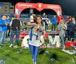 Andreea Bododel în tribune la Farul - Rapid