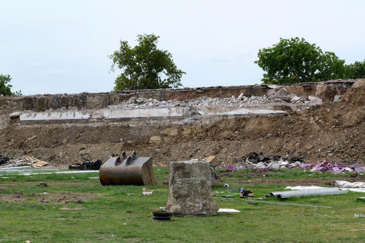 Vizită GSP pe șantierul de pe „Dan Păltinișanu” » Printre ruinele de pe „Monumentalul” violet: așa arată azi arena lui Poli Timișoara