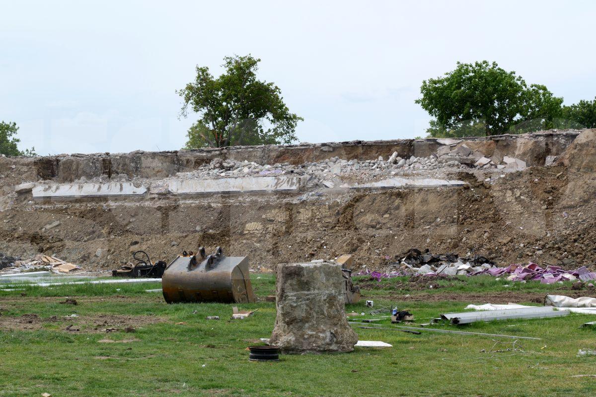 Vizită GSP pe șantierul de pe „Dan Păltinișanu” » Printre ruinele de pe „Monumentalul” violet: așa arată azi arena lui Poli Timișoara