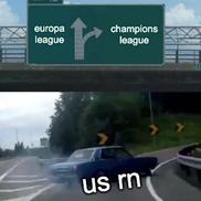 Una dintre memele publicate de club: „Noi, acum, îndreptându-ne spre Champions League”