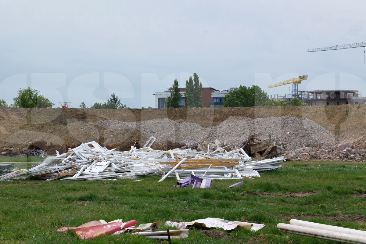 Vizită GSP pe șantierul de pe „Dan Păltinișanu” » Printre ruinele de pe „Monumentalul” violet: așa arată azi arena lui Poli Timișoara