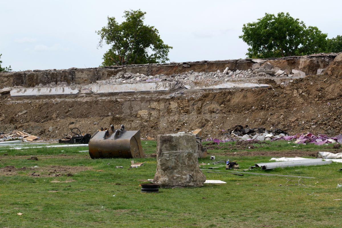 Vizită GSP pe șantierul de pe „Dan Păltinișanu” » Printre ruinele de pe „Monumentalul” violet: așa arată azi arena lui Poli Timișoara