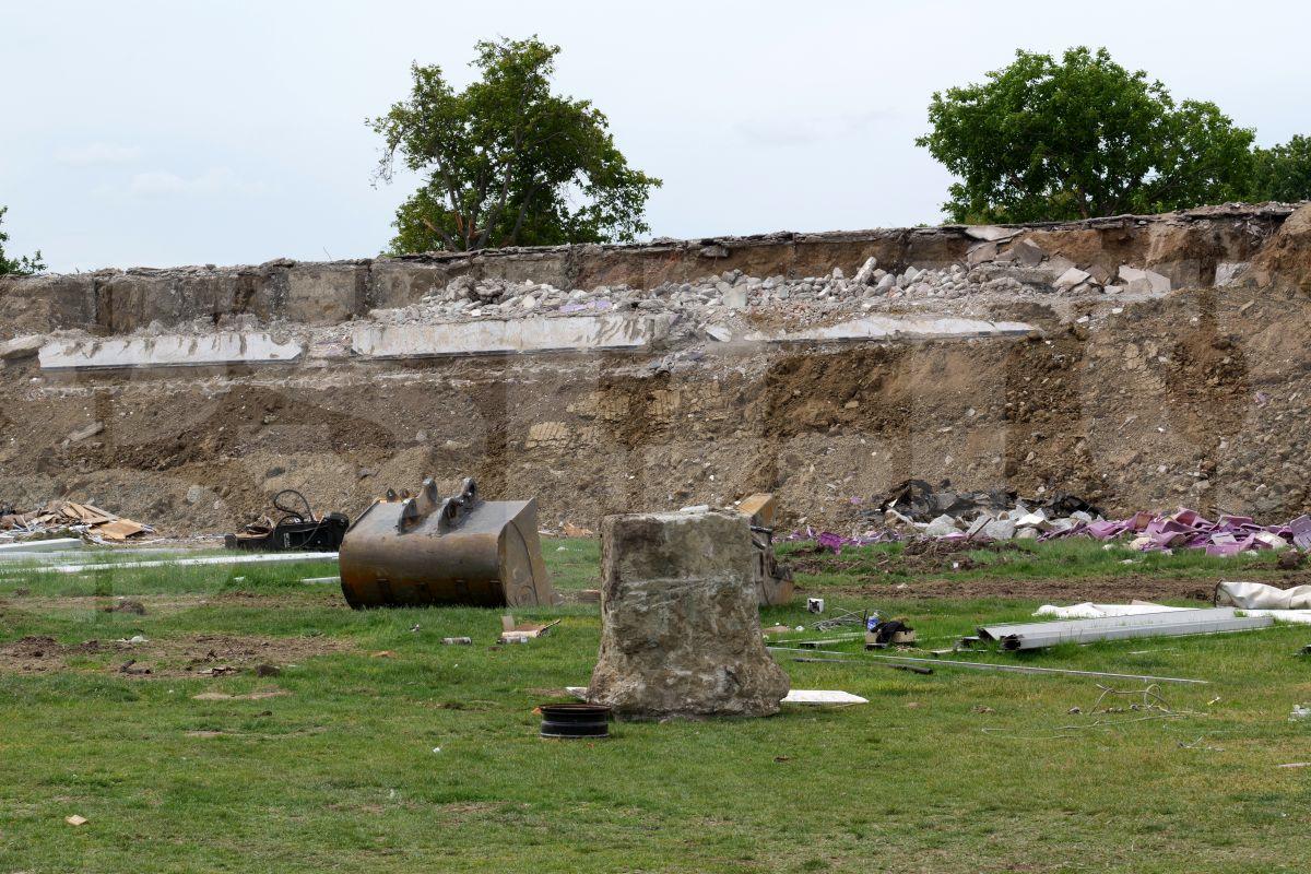 Vizită GSP pe șantierul de pe „Dan Păltinișanu” » Printre ruinele de pe „Monumentalul” violet: așa arată azi arena lui Poli Timișoara