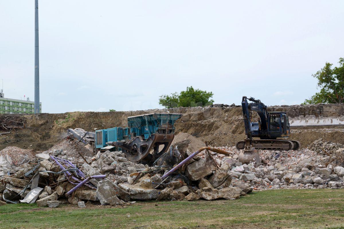 Vizită GSP pe șantierul de pe „Dan Păltinișanu” » Printre ruinele de pe „Monumentalul” violet: așa arată azi arena lui Poli Timișoara