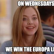 Una dintre memele publicate de club: „Miercurea câștigăm Europa League”