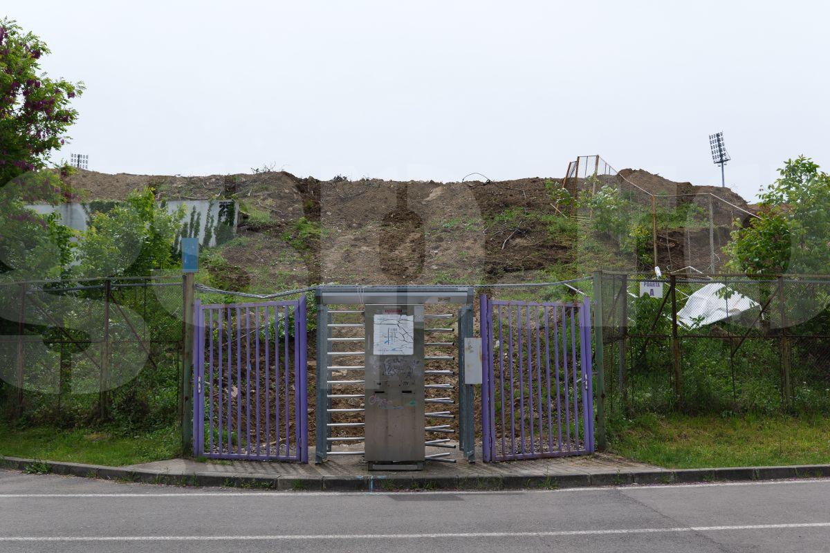 Vizită GSP pe șantierul de pe „Dan Păltinișanu” » Printre ruinele de pe „Monumentalul” violet: așa arată azi arena lui Poli Timișoara