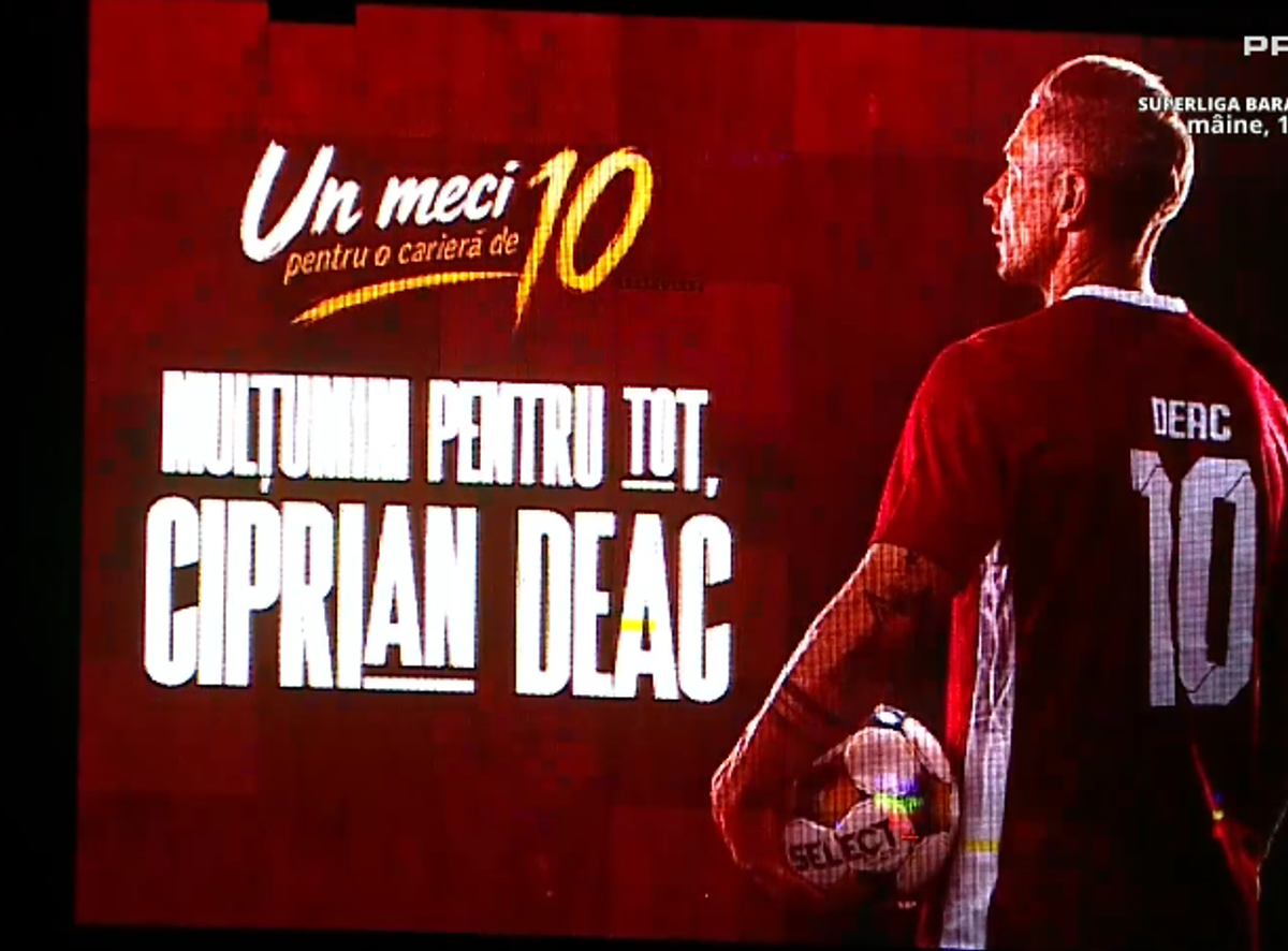 Ciprian Deac, ultimul meci din carieră