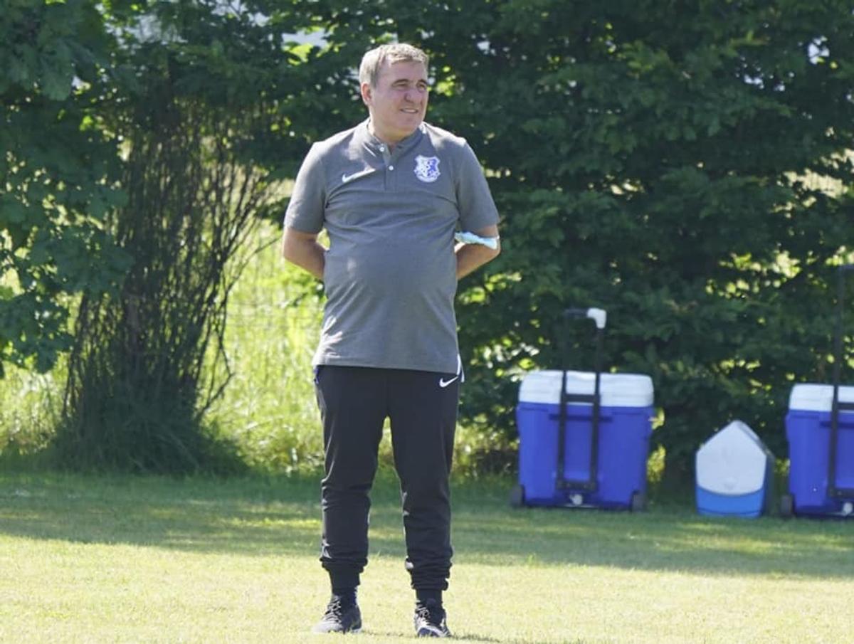 Gică Hagi, primul antrenament la Farul