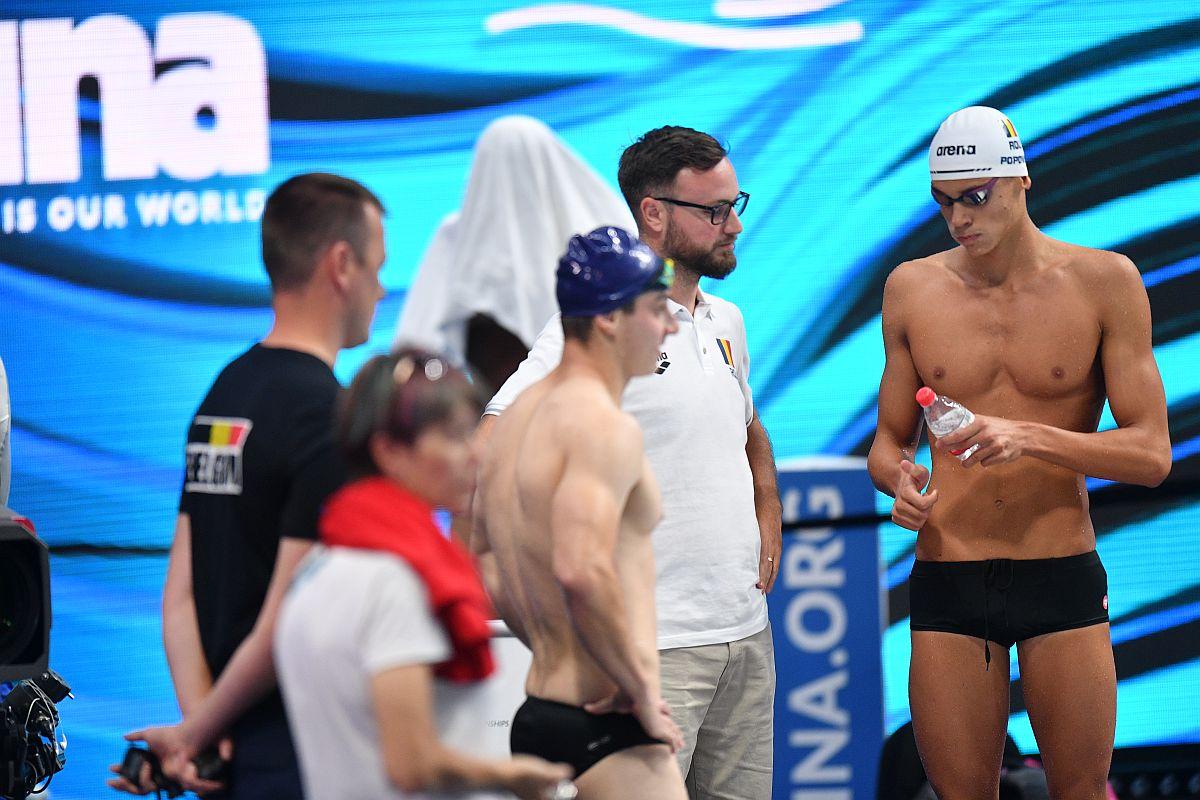David Popovici, ultimul antrenament înainte de finala la 100m liber