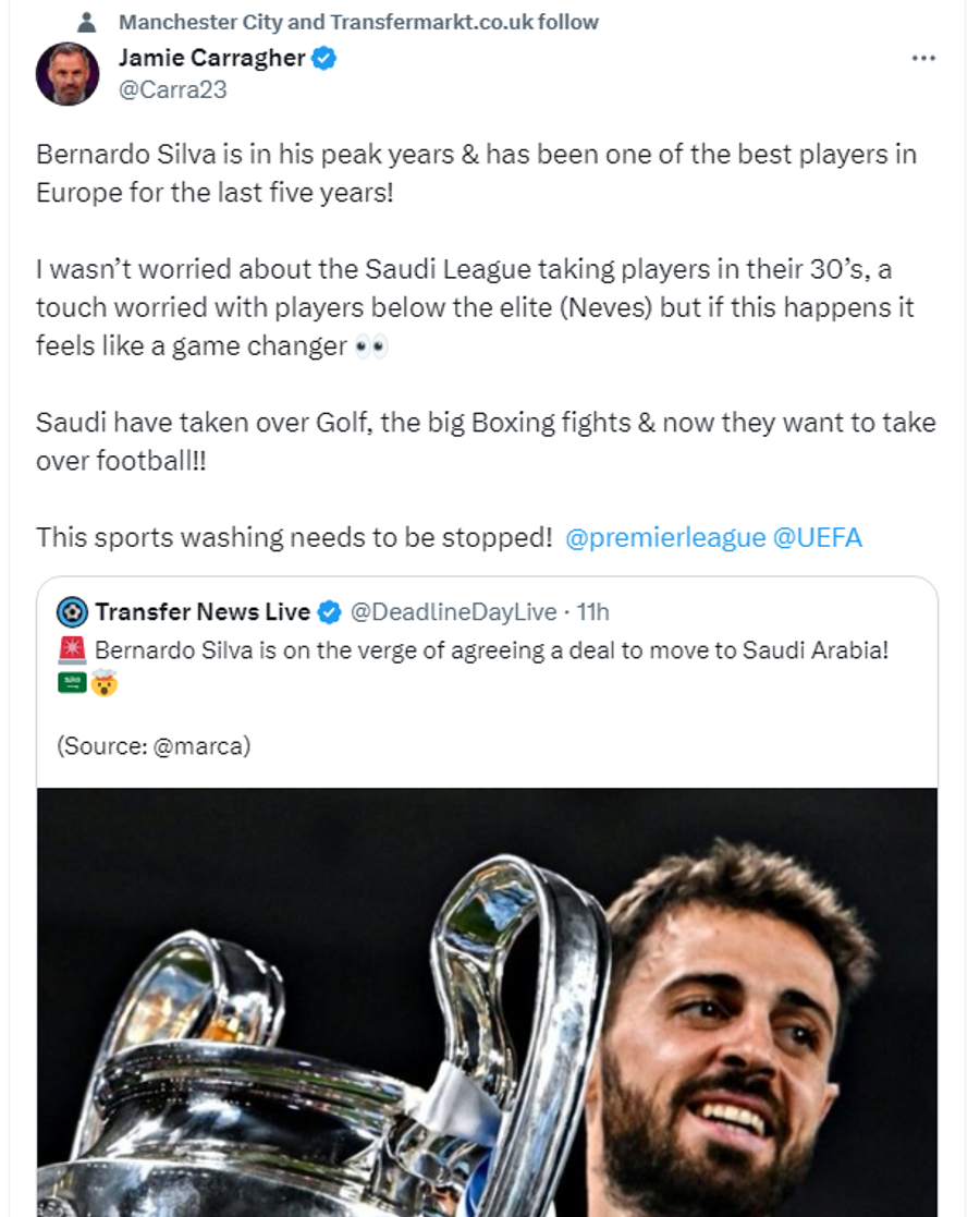 Jamie Carragher e șocat de ultimul transfer pus la cale de arabi: „Au preluat golful, marile lupte de box și acum vor să preia fotbalul. Trebuie opriți!”