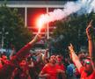 Suporterii Belgiei nu s-au lăsat mai prejos, au aprins torțe lângă stadion / Sursă foto: Imago Images