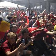 Suporterii Belgiei au făcut spectacol înainte de Belgia - România / Sursă foto: Imago Images