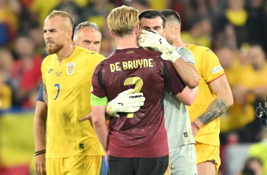 Niță și De Bruyne, îmbrățișați după România - Belgia / FOTO: Cristi Preda (GSP.ro)