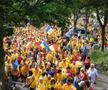 Românii se îndreaptă spre stadion / FOTO: GSP