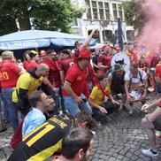 Suporterii Belgiei au făcut spectacol înainte de Belgia - România / Sursă foto: Imago Images