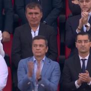 Gică Hagi, pe rândul de sus, alături de Grindeanu, Burleanu și Marchetti (de la stânga la dreapta, pe rândul de jos)