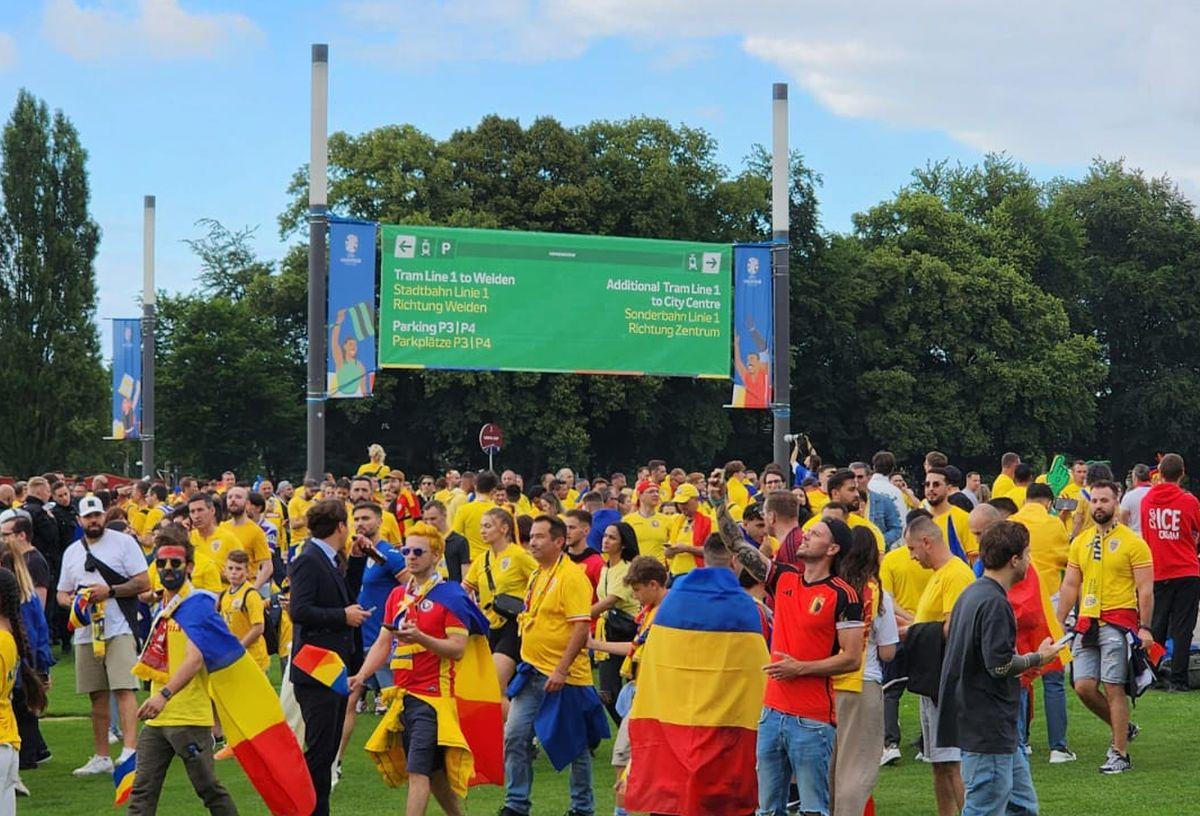 Belgia - România, atmosfera de la stadion: imagini surprinse pe străzi