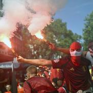 Suporterii Belgiei au făcut spectacol înainte de Belgia - România / Sursă foto: Imago Images