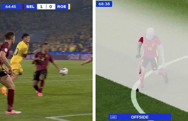 Două faze controversate în România - Belgia » „Tricolorii” au cerut penalty la două minute după golul anulat de VAR