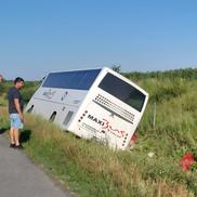 Accident grav pe A2, în care a fost implicat autocarul unei echipe de baschet din Oradea/Foto: ISU Călărași