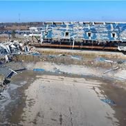 Stadionul „Silverdome” din Detroit, pus la pământ