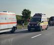 Accident grav pe A2, în care a fost implicat autocarul unei echipe de baschet din Oradea/Foto: ISU Călărași