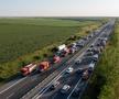 Accident grav pe A2, în care a fost implicat autocarul unei echipe de baschet din Oradea/Foto: ISU Călărași