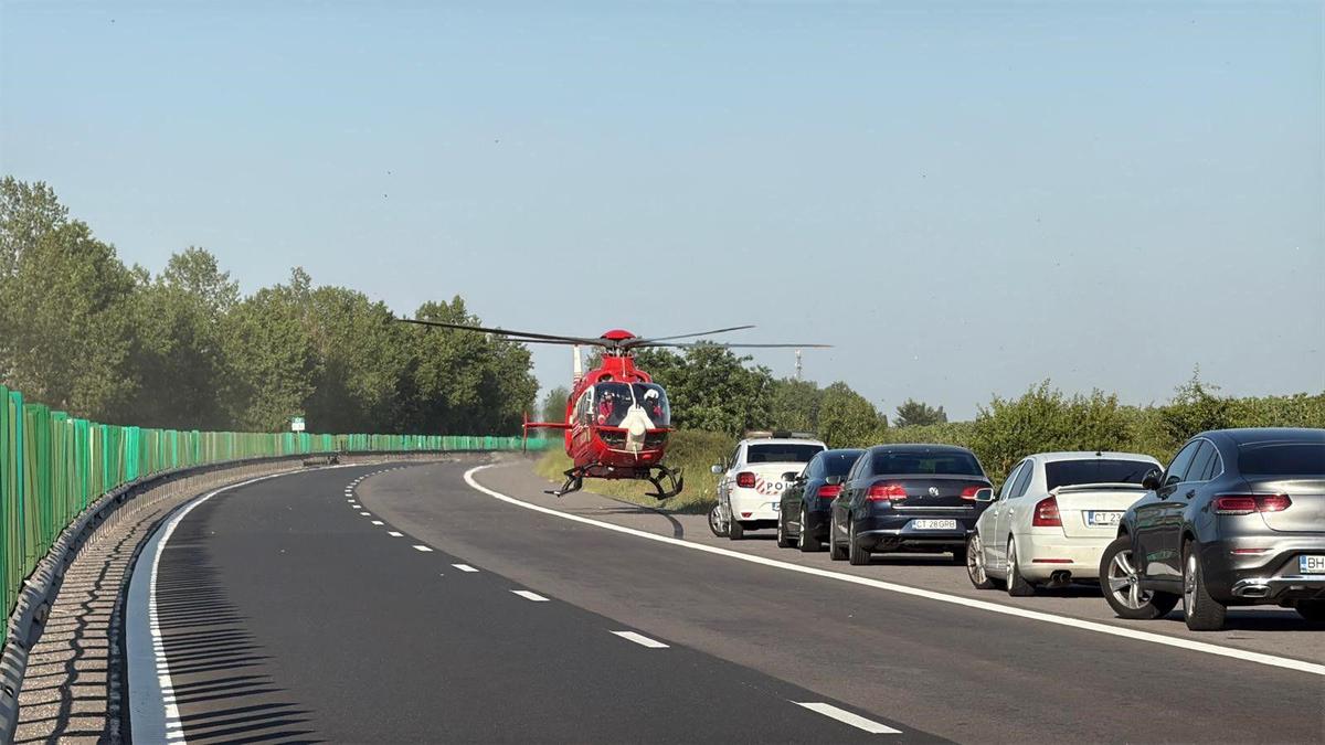 Accident grav pe Autostrada Soarelui: autocarul răsturnat transporta o echipă de baschet de copii » Un adult decedat, doi minori internați la spitalul Grigore Alexandrescu