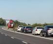 Accident grav pe A2, în care a fost implicat autocarul unei echipe de baschet din Oradea/Foto: ISU Călărași