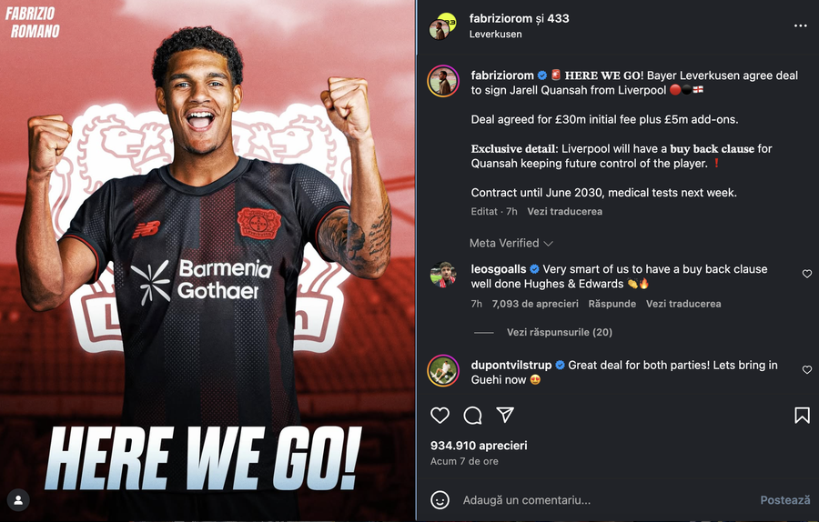 Și Leverkusen cumpără de la Liverpool, nu este valabil doar invers