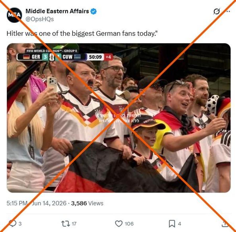 Imaginea falsă cu suporterul german Unde a fost, în realitate, Gianni Infantino? Explicația unui fake news evident care a devenit viral la Campionatul Mondial