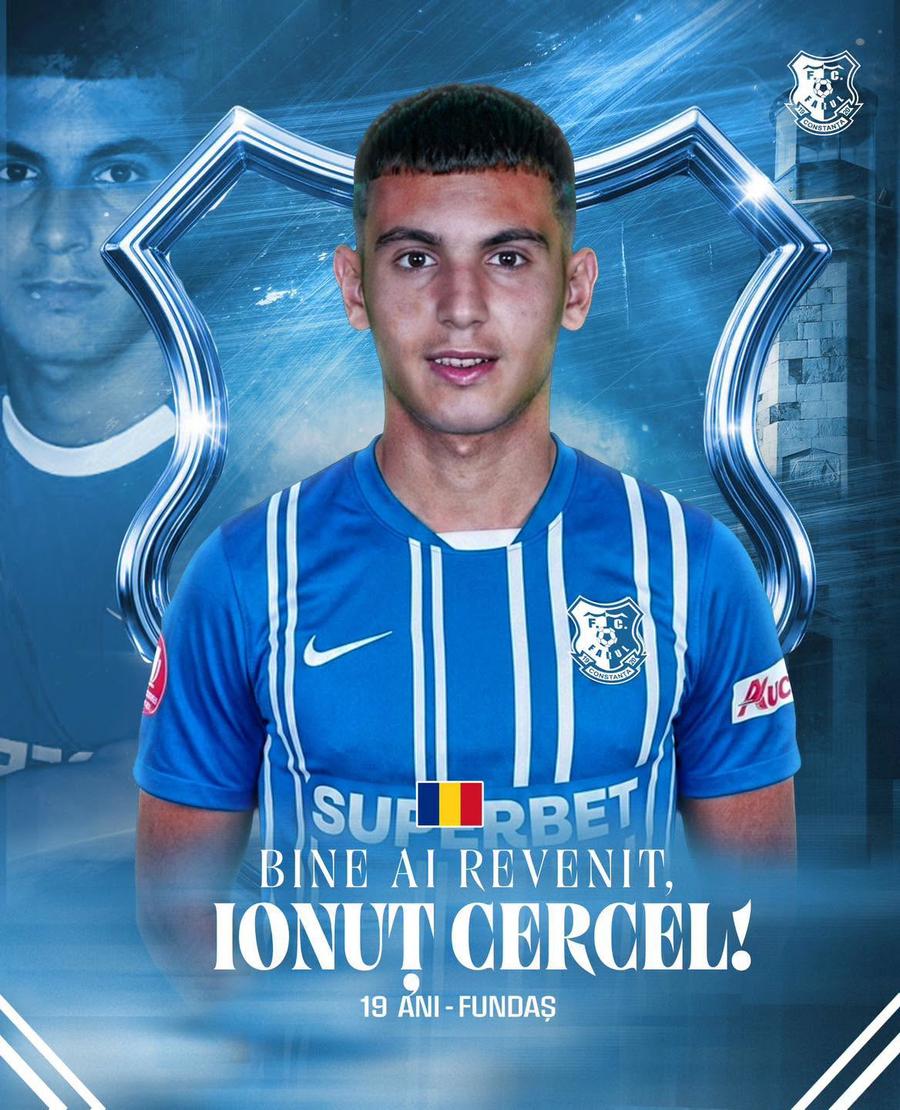 Ionuț Cercel a revenit la Farul Constanța // foto: Facebook Farul Constanța Împrumut confirmat pe axa FCSB - Farul