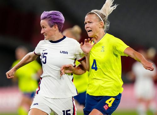 Megan Rapinoe în meciul cu Suedia, 0-3, la Jocurile Olimpice, foto: Imago