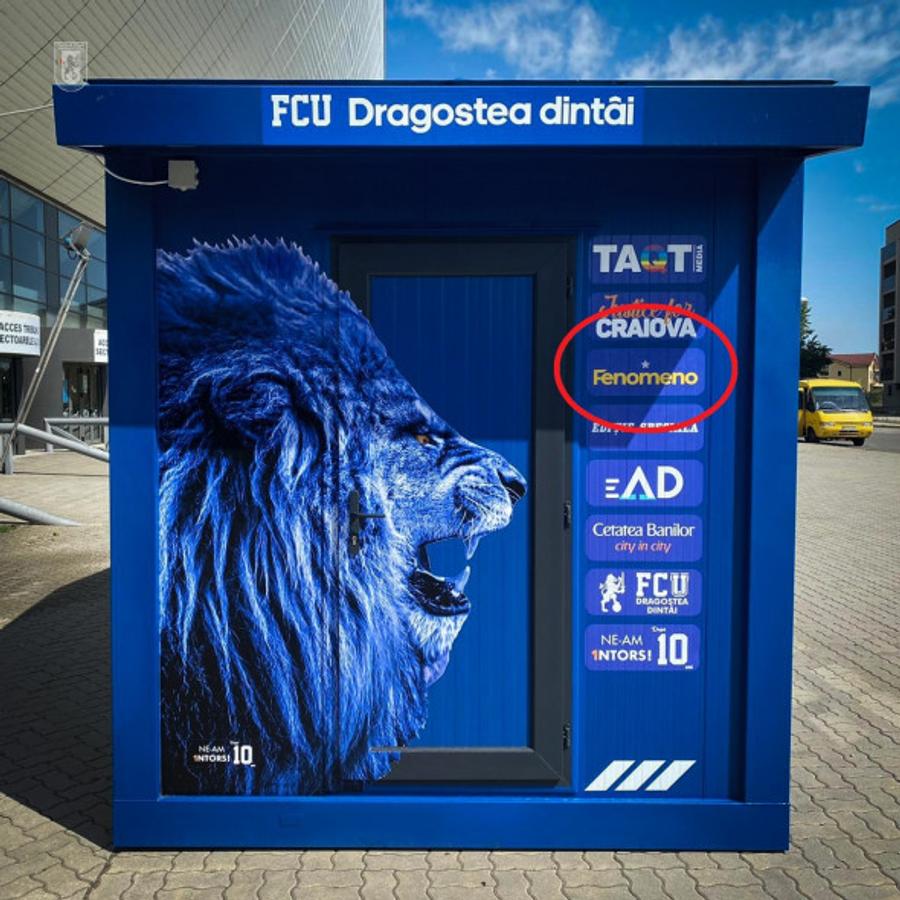 casa de bilete a FCU Craiova din fața stadionului Ion Oblemenco foto:facebook/fcuniversitatea1948 Adrian Mutu e și sponsor la FCU Craiova! Ce contract a semnat „Briliantul”