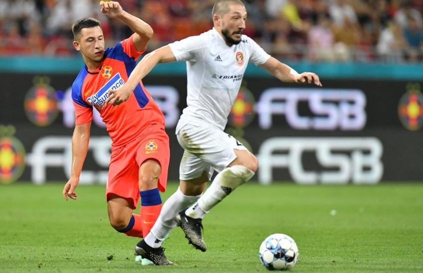 Olimpiu Moruțan a fost schimbat după doar 45 de minute în partida FCSB - Șahtior Karagandy. În locul său a intrat Alexandru Musi (17 ani).