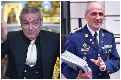 Gigi Becali, în stânga, și Florin Talpan
