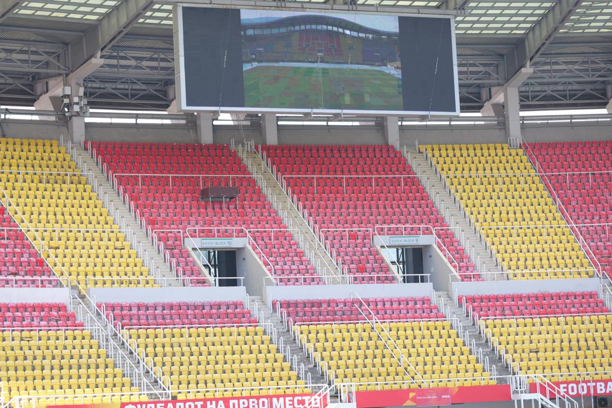 Imagini cu arena din Skopje înainte de Shkendija - FCSB // foto: Andrei Furnigă (GSP)