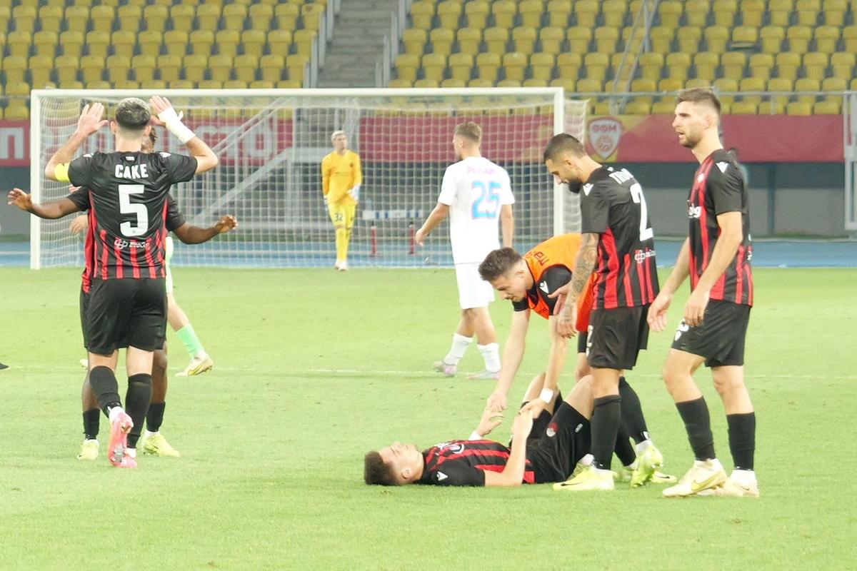 Imagini de la finalul meciului Shkendija - FCSB / FOTO: Andrei Furnigă (GSP.ro)