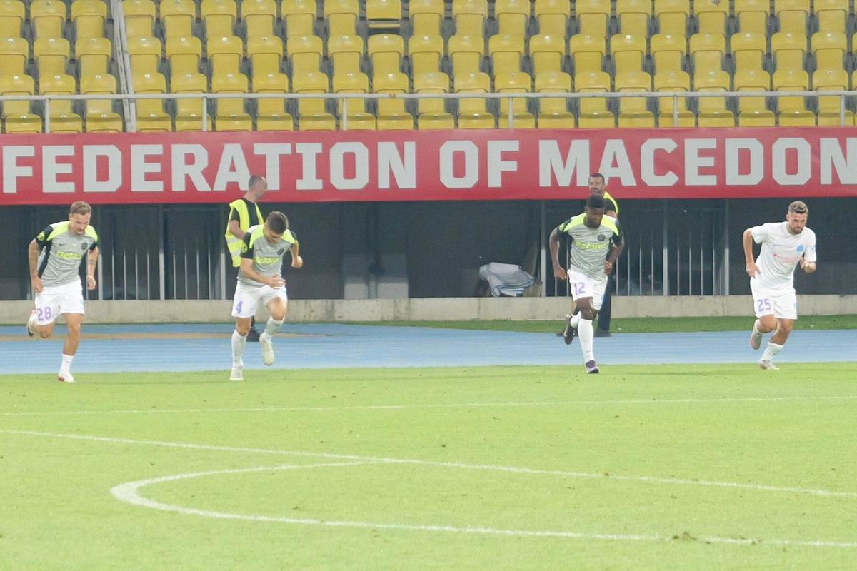 Imagini de la finalul meciului Shkendija - FCSB / FOTO: Andrei Furnigă (GSP.ro)