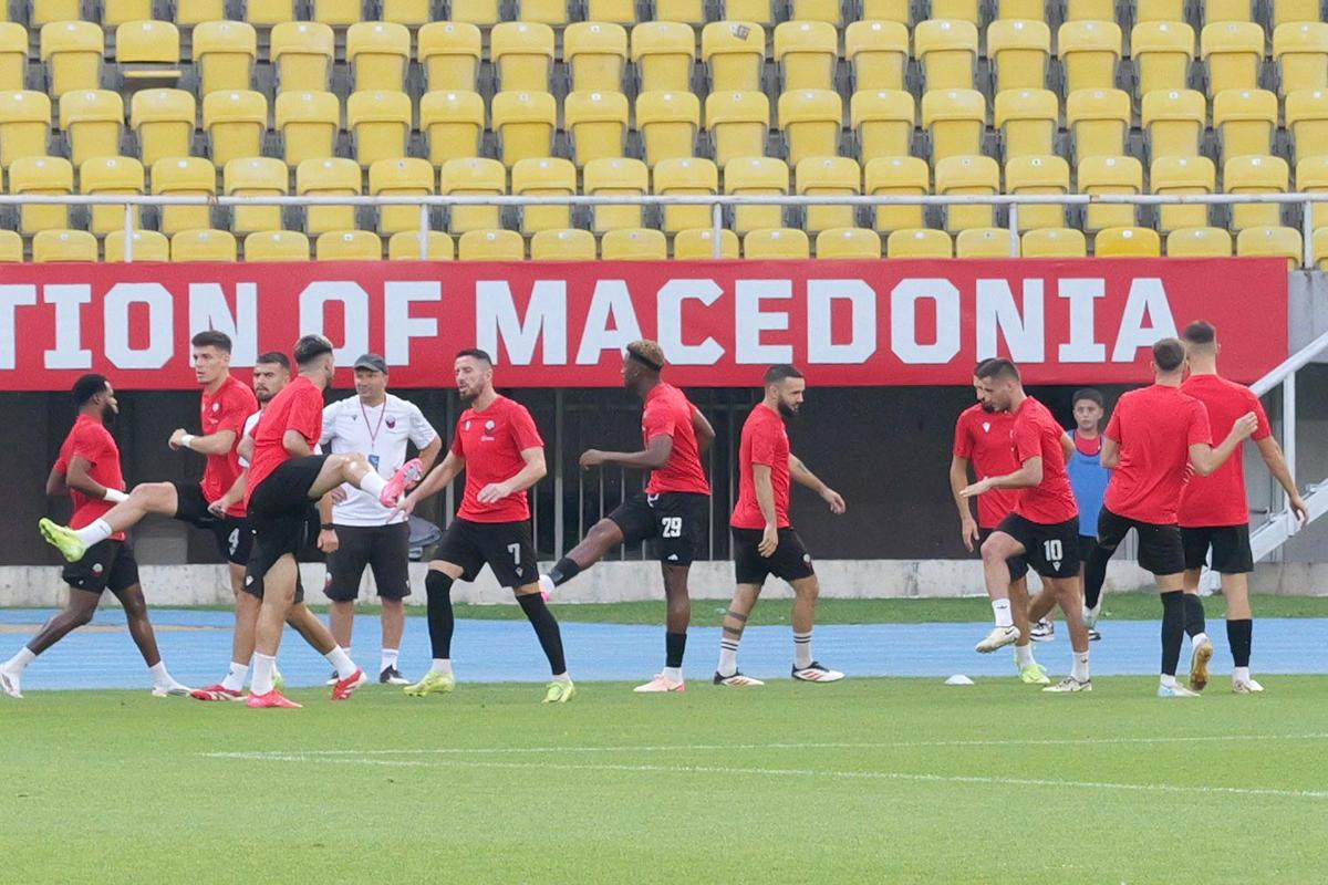 Imagini de la încălzire, înainte de Shkendija - FCSB