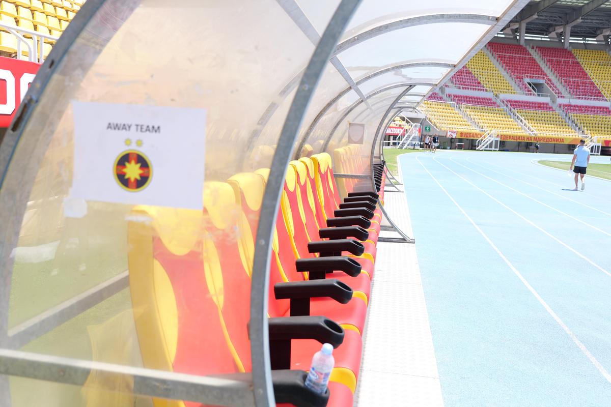 Imagini cu arena din Skopje înainte de Shkendija - FCSB // foto: Andrei Furnigă (GSP)