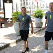 Mihai Toma și Octavian Popescu, înainte de Shkendija - FCSB // foto: Andrei Furnigă (GSP)