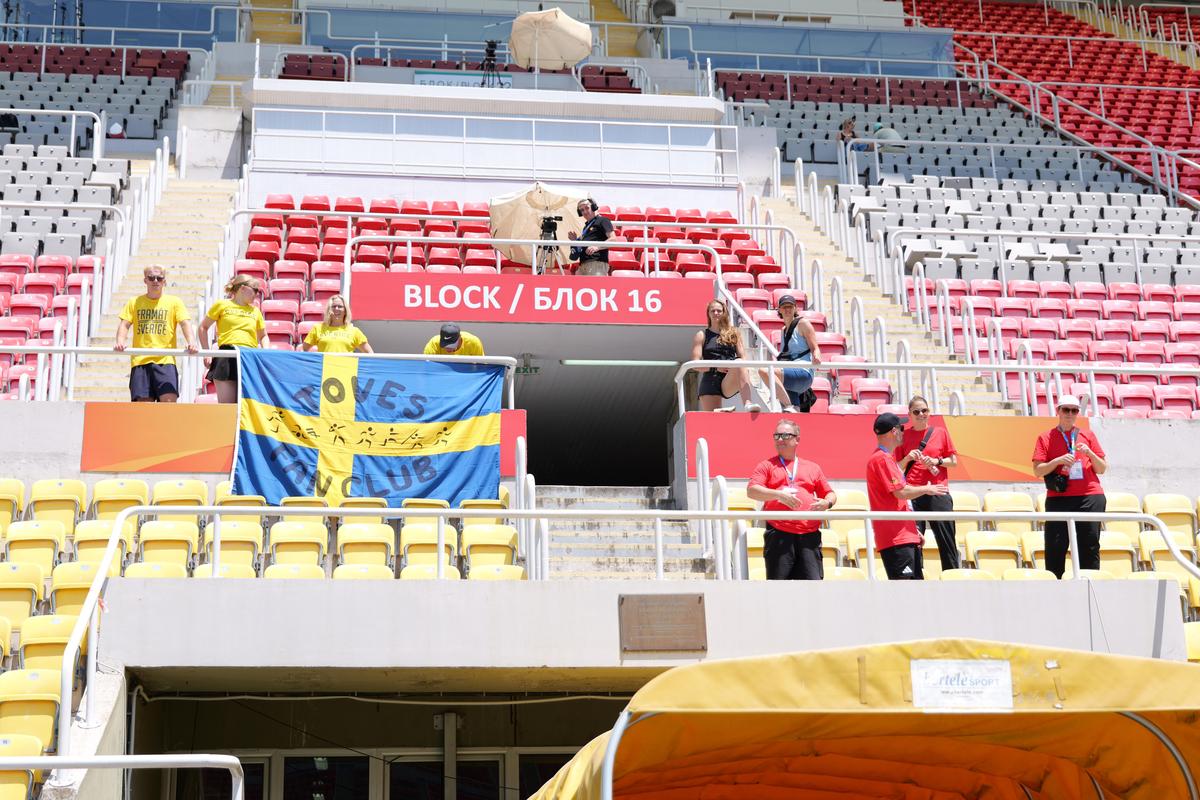 Imagini cu arena din Skopje înainte de Shkendija - FCSB // foto: Andrei Furnigă (GSP)