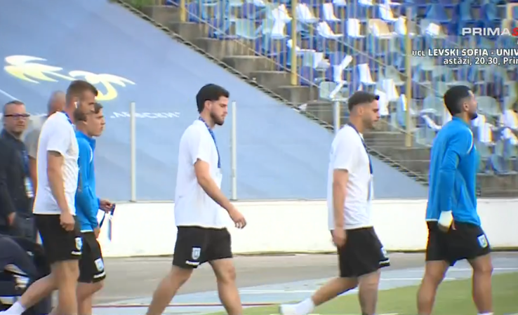 Imagini înainte de Levski - Universitatea Craiova / FOTO: Captură TV @Prima Sport 1