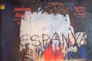 Muralul lui Ferran Torres, vandalizat în Barcelona: „P*** Espanya!”