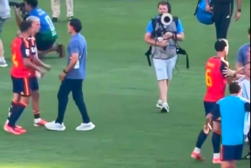 Roberto Ayala regretă gestul făcut asupra lui Dani Olmo după finala Cupei Mondiale // Captură foto: X @AlexDominguezTW