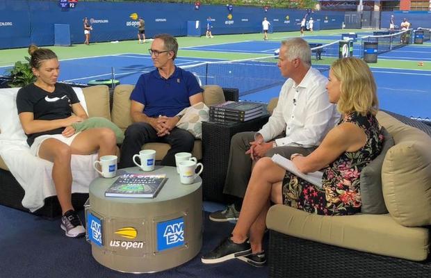 US OPEN 2019 // Simona Halep, intervievată de Darren Cahill! Moment istoric + glume cu Chris Evert: „Îl împărțim pe Darren?”