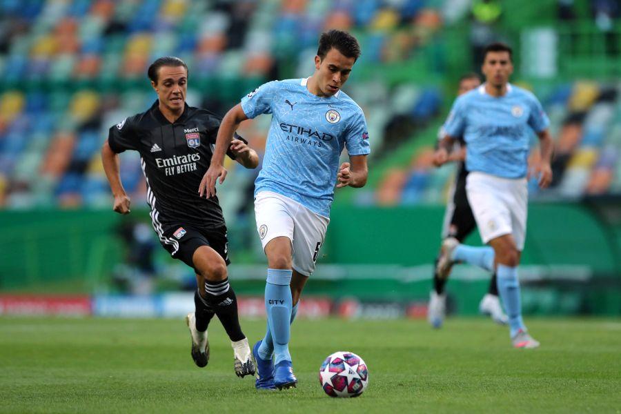 Eric Garcia (albastru), în Manchester City - Lyon (1-3) // foto: Guliver/gettyimages Barcelona cumpără de la Manchester City! Ofertă pentru un fotbalist de mare viitor